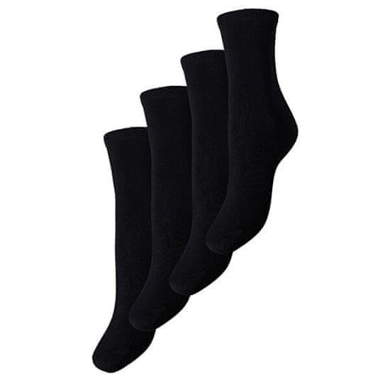 Pieces 4 PACK - dámské ponožky 17098332 Black