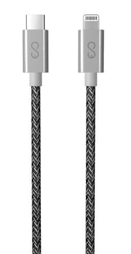 Levně EPICO FABRIC BRAIDED CABLE C to Lightning 1.2m 2020 - space grey 9915101300183