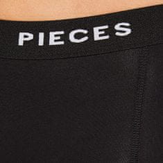 Pieces 4 PACK - dámské kalhotky Boxer PCLOGO 17106857 Black (Velikost M)