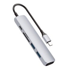 Hyper HyperDrive BAR 6 v 1 USB-C Hub pro iPad Pro, MacBook Pro/Air, stříbrný HY-HD22E-SILVER