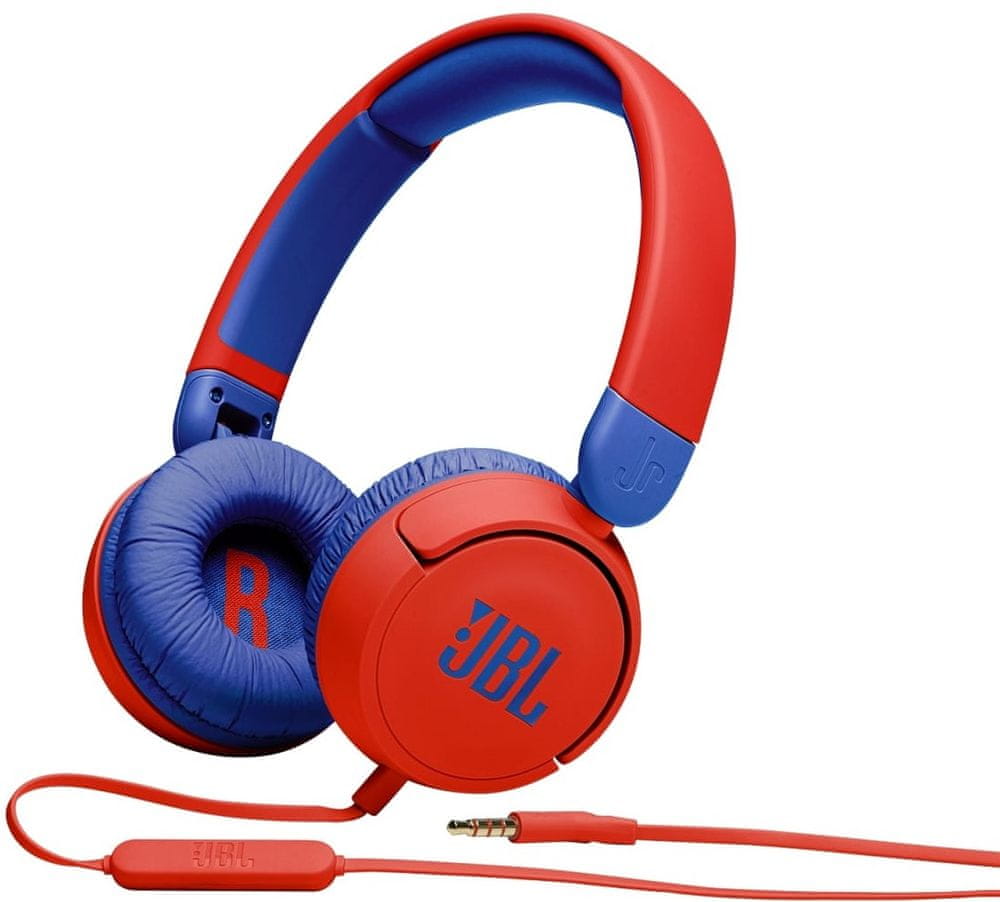 JBL JR310, červená/modrá