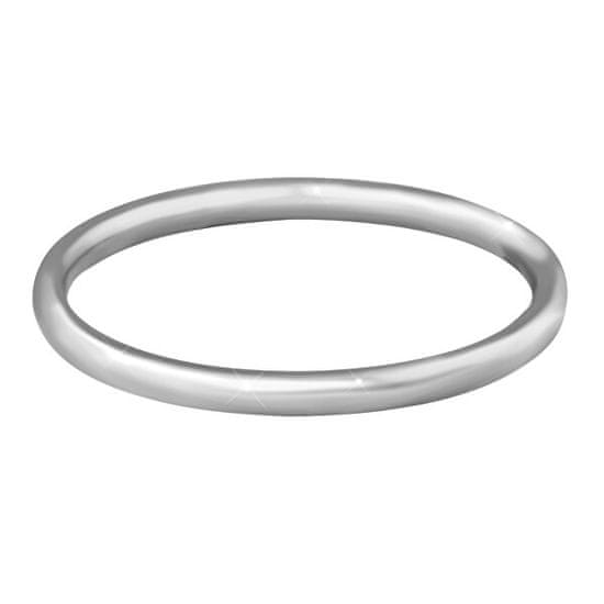 Troli Něžný minimalistický prsten z oceli Silver
