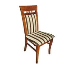 Pyka Jídelní židle Luna - dřevo D3 / krémově hnědý vzor