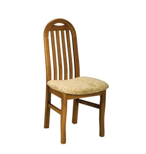 Pyka Jídelní židle Owal 2 - dřevo D3 / béžový vzor