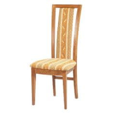 Pyka Jídelní židle Trapez - dřevo D3 / béžový vzor