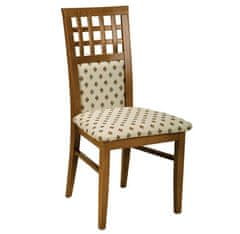 Pyka Jídelní židle Kratka - dřevo D3 / krémový vzor