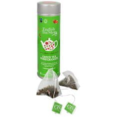 English Tea Shop Zelený čaj s granátovým jablkem BIO 15 pyramidek v plechovce