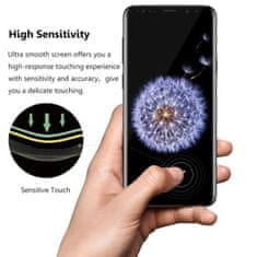 Ochranné tvrzené sklo na displej pro Samsung Galaxy S9, oranžový rámeček
