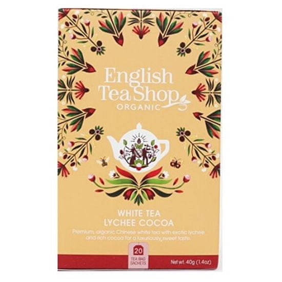 English Tea Shop Bílý čaj s liči a kakaem BIO 20 sáčků