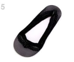Kraftika 4pár 5 černá ponožky do balerín s krajkou, bavlněné