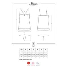 Obsessive Dámská košilka Miamor chemise - Obsessive L/XL černá