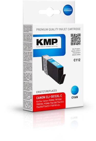 KMP Canon CLI-581C XXL (Canon CLI 581C XXL) modrý inkoust pro tiskárny Canon