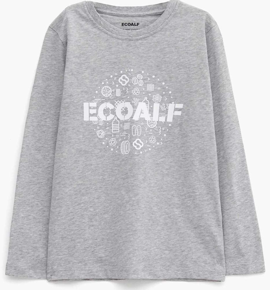 Ecoalf dětské tričko Avery Symbols 134 - 140 šedá