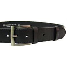 Penny Belts Pánský kožený opasek 25-1-60 black (Délka pásku 95 cm)