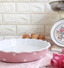 Isabelle Rose Keramická forma na koláč růžová 27 cm