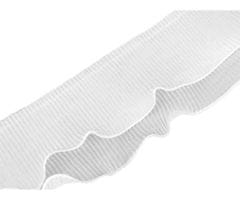 Kraftika 1m off white volánek plisovaný šíře 78mm
