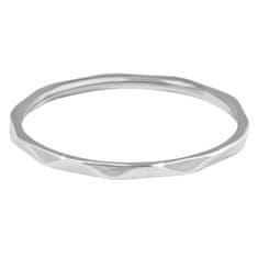 Troli Minimalistický ocelový prsten s jemným designem Silver (Obvod 57 mm)
