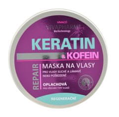 Vivapharm Keratinová maska na vlasy s kofeinem VIVAPHARM  200 ml