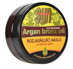 SUN Vital Rozjasňující máslo po opalování s BIO arganovým olejem a zlatými glitry SUN VIVACO  200 ml