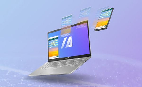 elegantní univerzální notebook asus 14 x415ja windows 10 home dvoučlánková baterie podsvícená klávesnice intel grafika čtečka paměťových karet kamera Bluetooth wifi ac připojení wlan hdmi  matný displej ips výkonný procesor intel nízká hmotnost notebooku