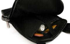 4U Cavaldi Pánská koženková crossbody taška Tom, černá