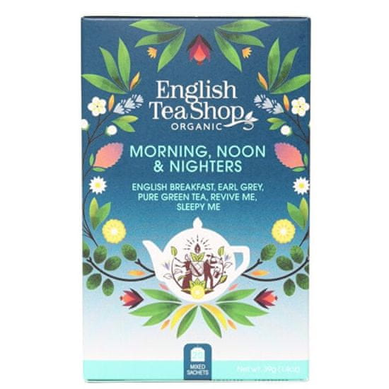 English Tea Shop MIX ranní, polední a noční čaj BIO 20 sáčků
