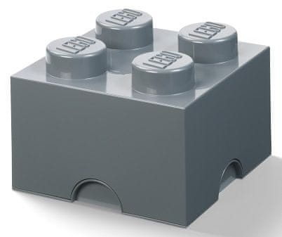 Levně LEGO Úložný box 250x250x180 mm tmavě šedá