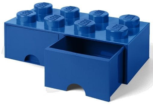 Levně LEGO Úložný box 8 s šuplíky modrá
