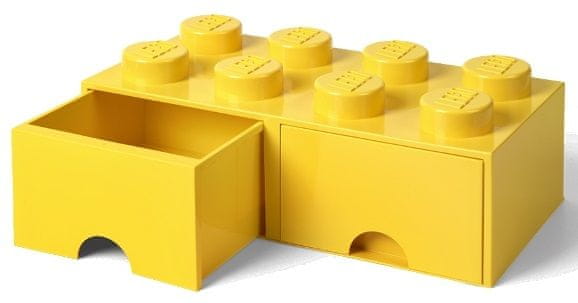 Levně LEGO Úložný box 8 s šuplíky žlutá