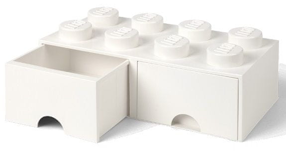 Levně LEGO Úložný box 8 s šuplíky bílá