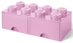 LEGO Úložný box 8 s šuplíky světle růžová