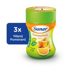 Sunar rozpustný nápoj pomerančový 3x200g