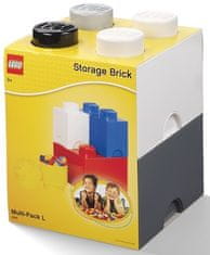 LEGO Úložné boxy Multi-Pack 4 ks - černá, bílá, šedá