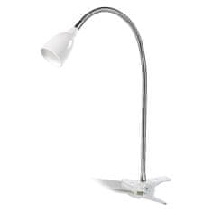 Solight Solight LED stolní lampička, 2.5W, 3000K, clip, bílá barva WO33-W