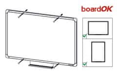 boardOK Lakovaná tabule na fixy s červeným rámem 060 x 045