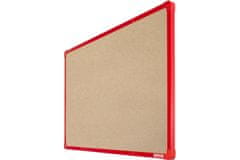 boardOK Textilní nástěnka s červeným rámem 060 x 090 cm