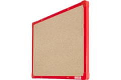 boardOK Textilní nástěnka s červeným rámem 060 x 045 cm