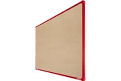 boardOK Textilní nástěnka s červeným rámem 120 x 090 cm