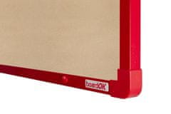 boardOK Textilní nástěnka s červeným rámem 060 x 045
