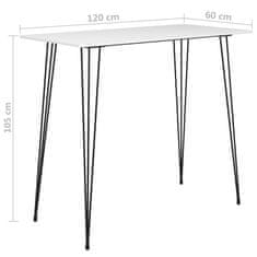 Vidaxl Barový stůl bílý 120x60x105 cm