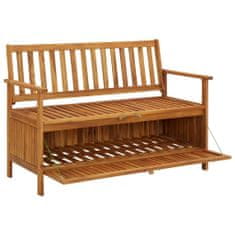 shumee Zahradní úložná lavice 120 cm masivní akáciové dřevo