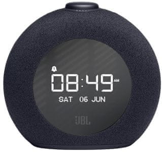 reproduktor radiobudík stolní jbl horizon 2 dab fm tuner dab plus dab usb nabíjecí porty budík odložené buzení Bluetooth technologie ovládací kolečko výkonné repráčky 4 w jbl pro sound zvuk napájení z elektrické sítě