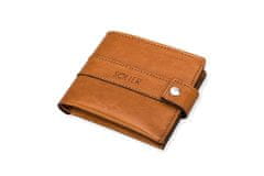 Solier kožená peněženka CASH Minimal Camel