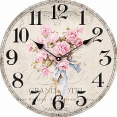 Isabelle Rose Dřevěné nástěnné hodiny Bouquet 29 cm