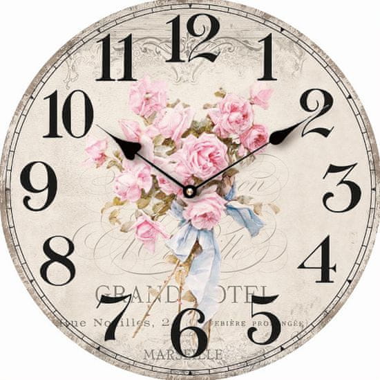 Isabelle Rose Dřevěné nástěnné hodiny Bouquet 29 cm