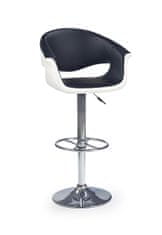 Halmar Barová židle H-46 - černá/bílá/chrom