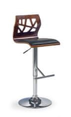 Halmar Barová židle H-34 - ořech / černá / chrom