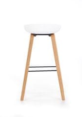 Halmar Barová židle H-86 - bílá / šedá