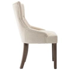 Vidaxl Jídelní židle 2 ks béžové textil