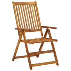 Petromila Skládací zahradní židle s poduškami 3 ks masivní akáciové dřevo